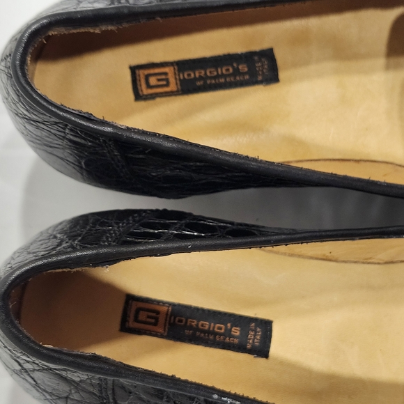 Authentic Black Crocodile Loafers-Giorgio Of Palm Beach-Womens Size 8. NWOT. - Picture 13 of 14